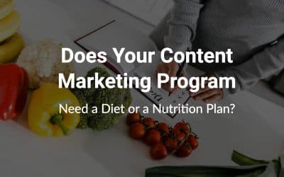 Does Your Content Marketing Program Need a Diet or a Nutrition Plan?